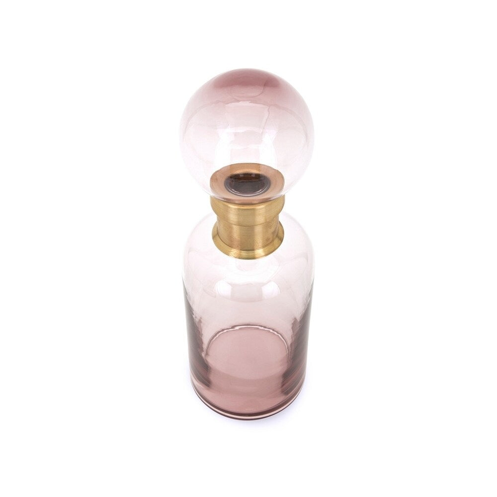 Loletta Pink Medium Glass Bottle with Stopper