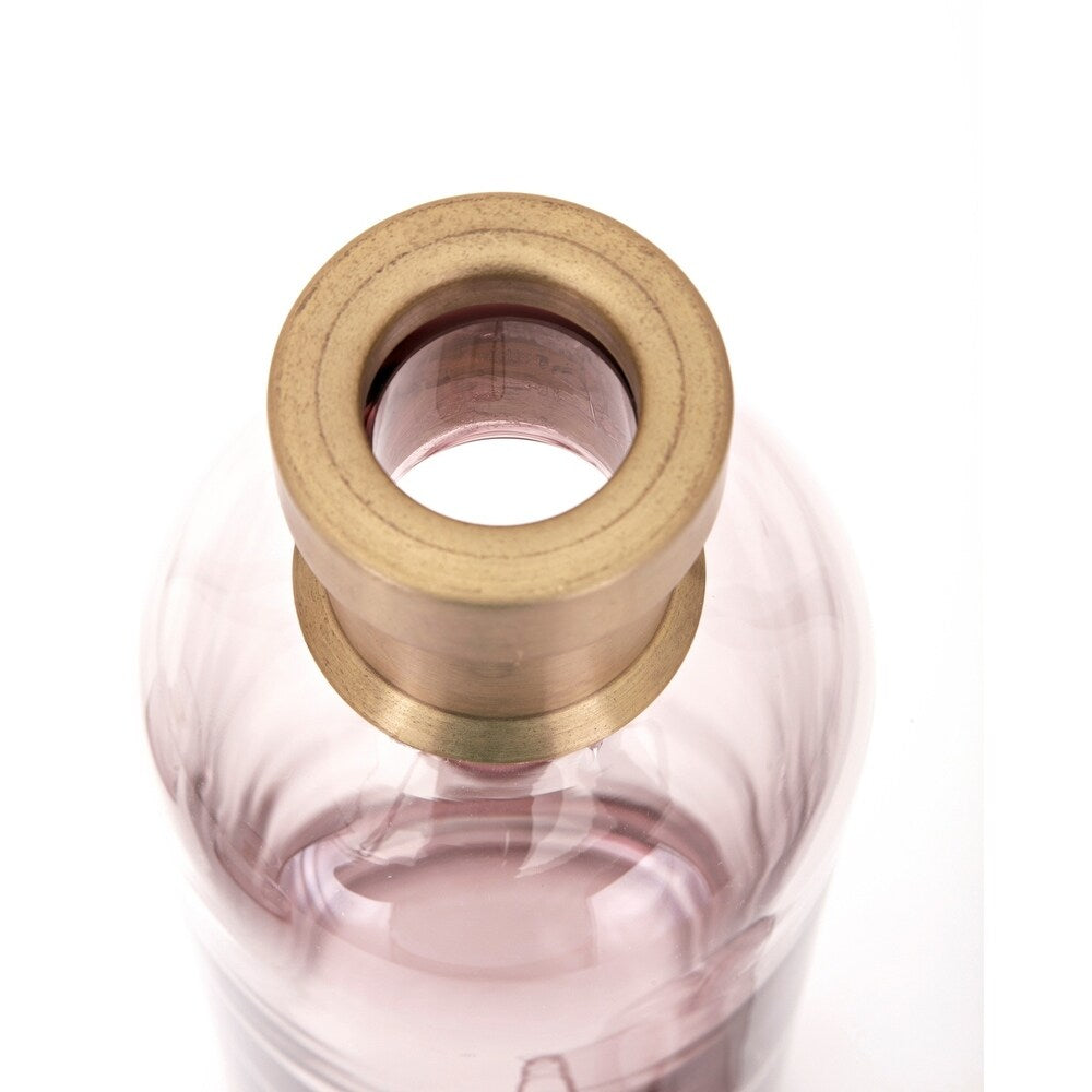 Loletta Pink Medium Glass Bottle with Stopper