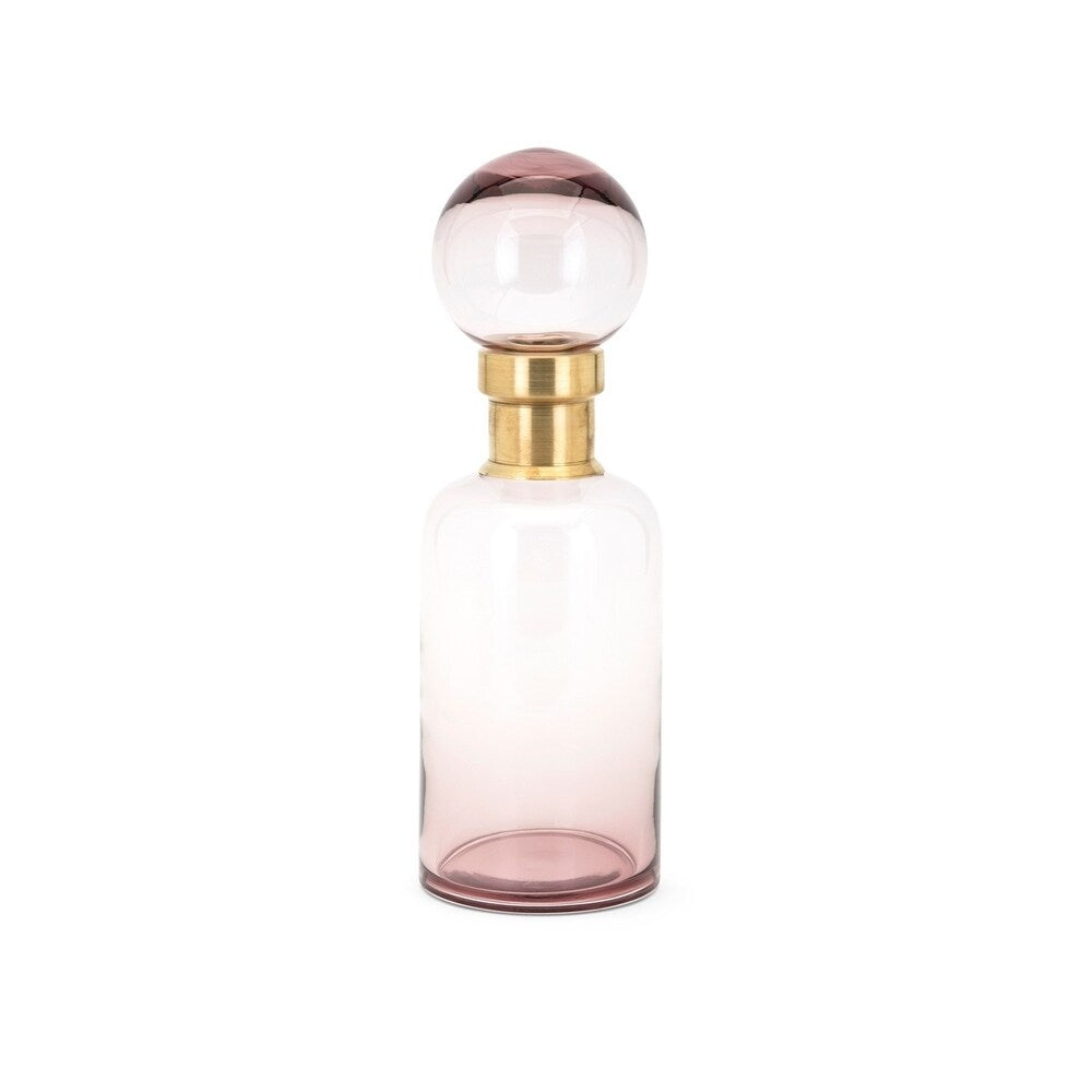 Loletta Pink Medium Glass Bottle with Stopper