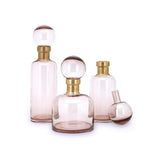 Loletta Pink Medium Glass Bottle with Stopper