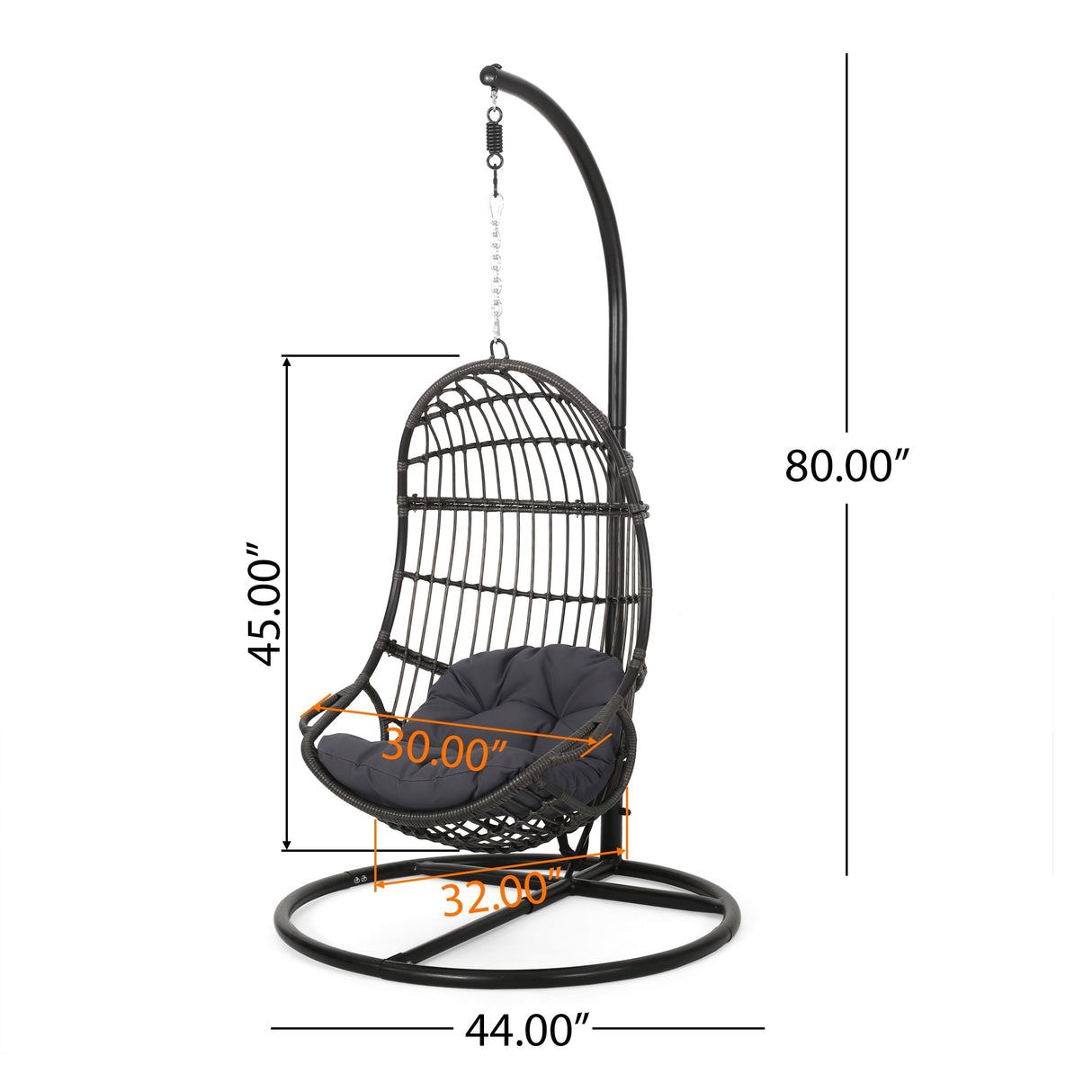Lombard Rattan Hanging Chair by Christopher Knight Home - 400 lb limit