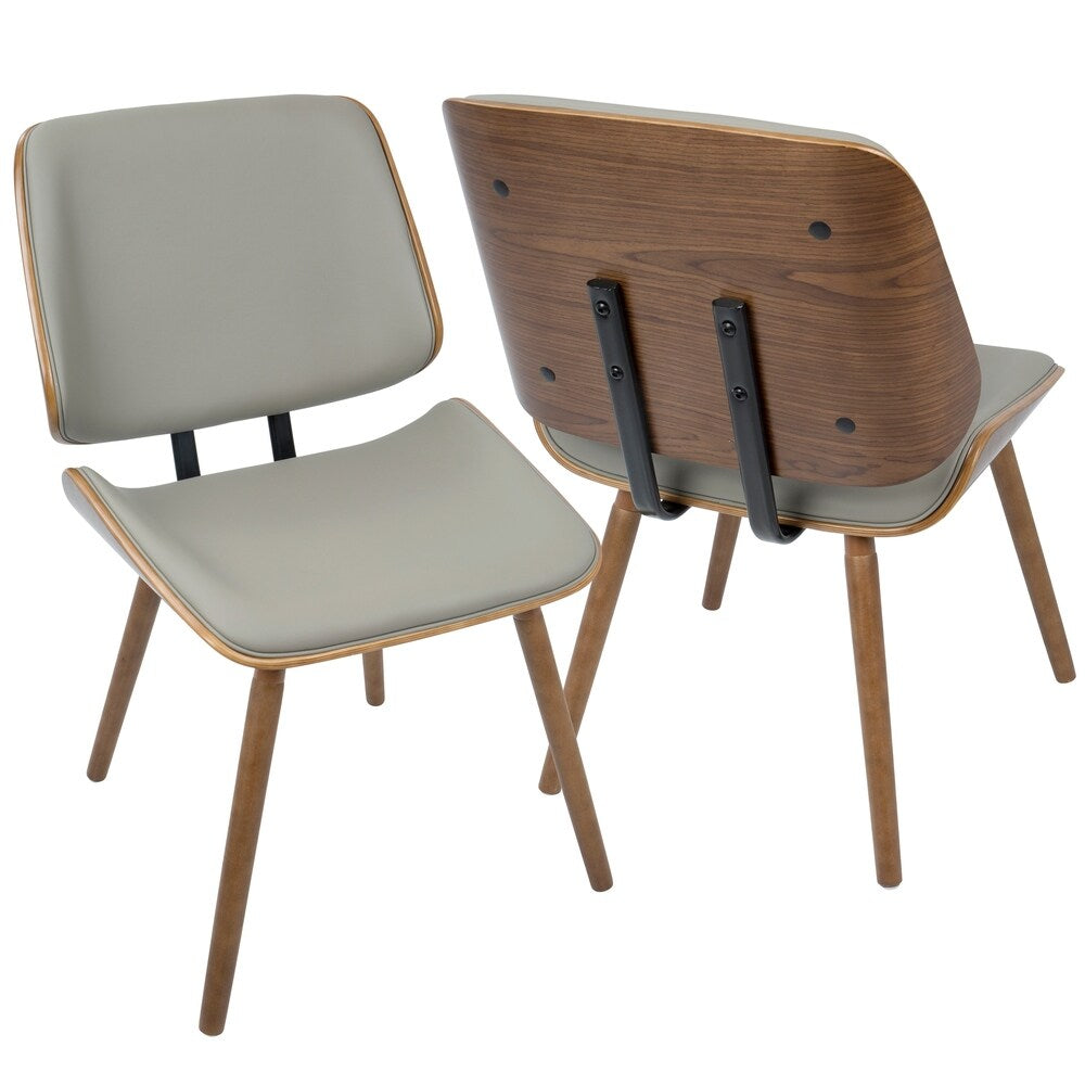 Lombardi Mid-Century Modern Upholstered Dining/Accent Chair (Set of 2)