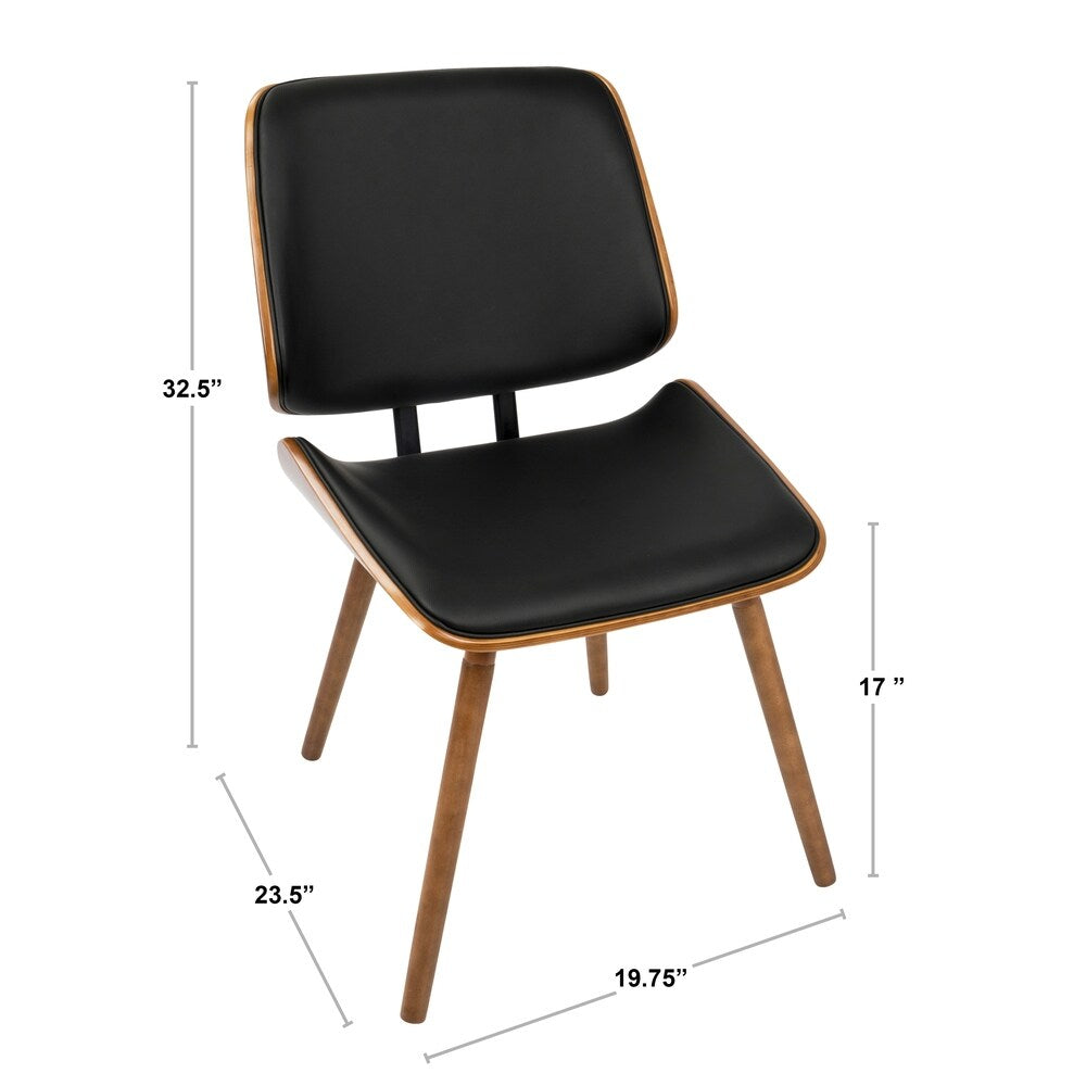 Lombardi Mid-Century Modern Upholstered Dining/Accent Chair (Set of 2)