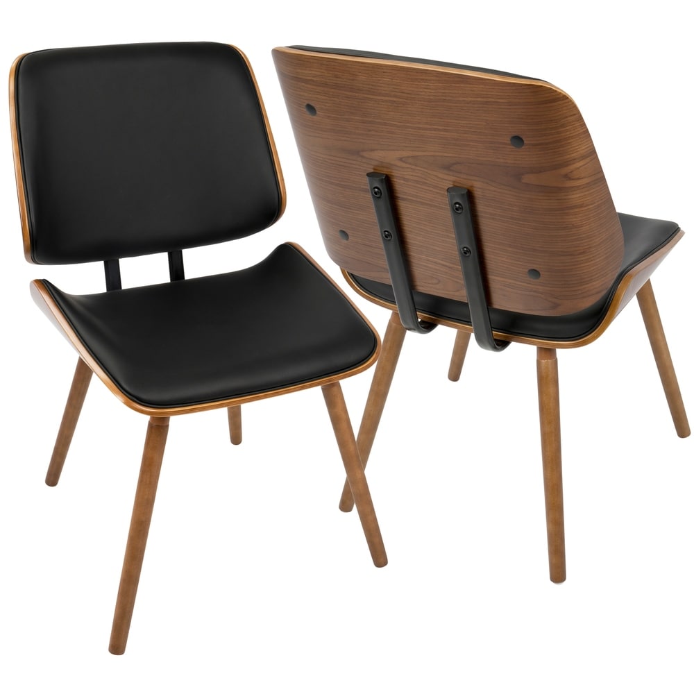 Lombardi Mid-Century Modern Upholstered Dining/Accent Chair (Set of 2)