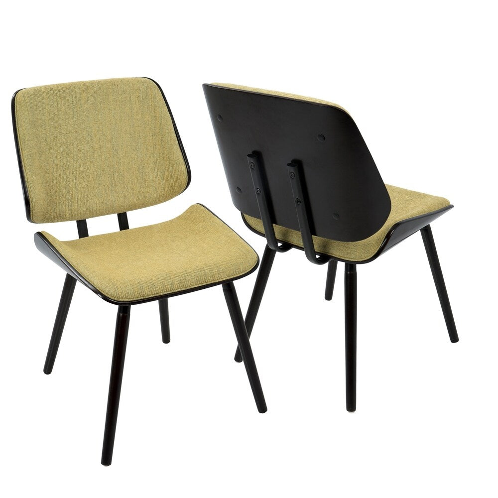 Lombardi Mid-Century Modern Upholstered Dining/Accent Chair (Set of 2)