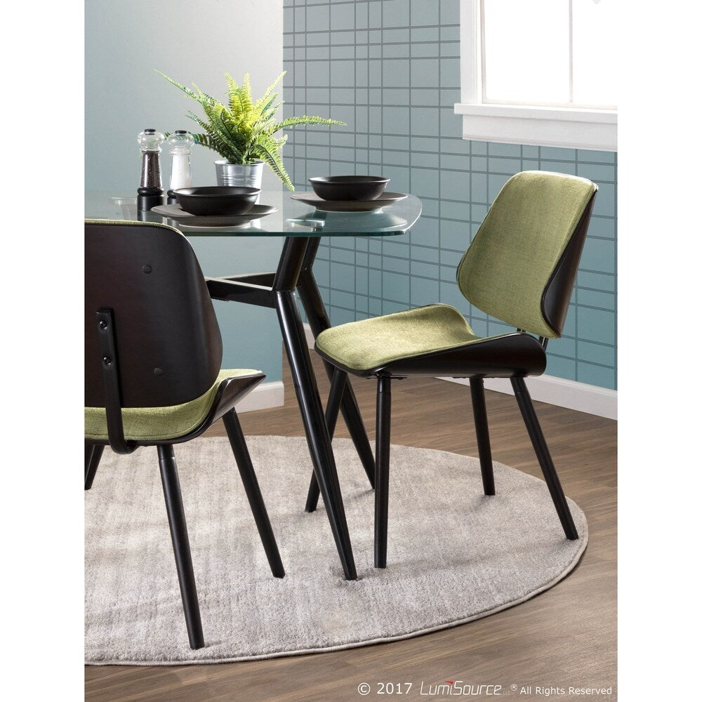 Lombardi Mid-Century Modern Upholstered Dining/Accent Chair (Set of 2)