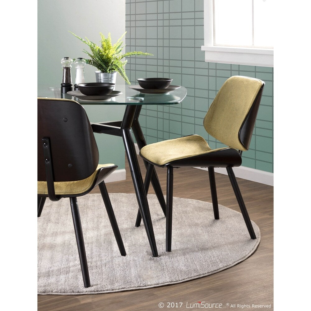 Lombardi Mid-Century Modern Upholstered Dining/Accent Chair (Set of 2)