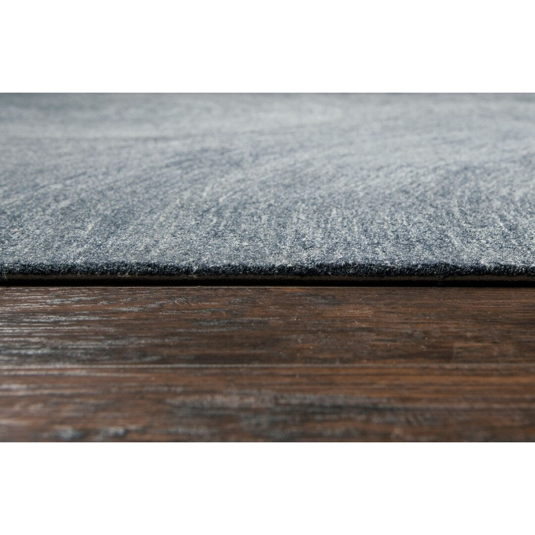 Alora Decor London Grey Swirl Hand-tufted Wool Rug
