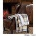 London Fog 50" x 70" Printed Plaid Supreme Velvet Reversing to Sherpa Throw
