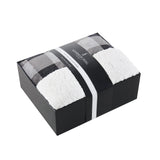 London Fog Faux Fur Plaid 50x60 Throw in Gift Box