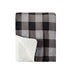 London Fog Faux Fur Plaid 50x60 Throw in Gift Box