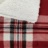 London Fog Faux Fur Plaid 50x60 Throw in Gift Box