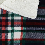 London Fog Faux Fur Plaid 50x60 Throw in Gift Box