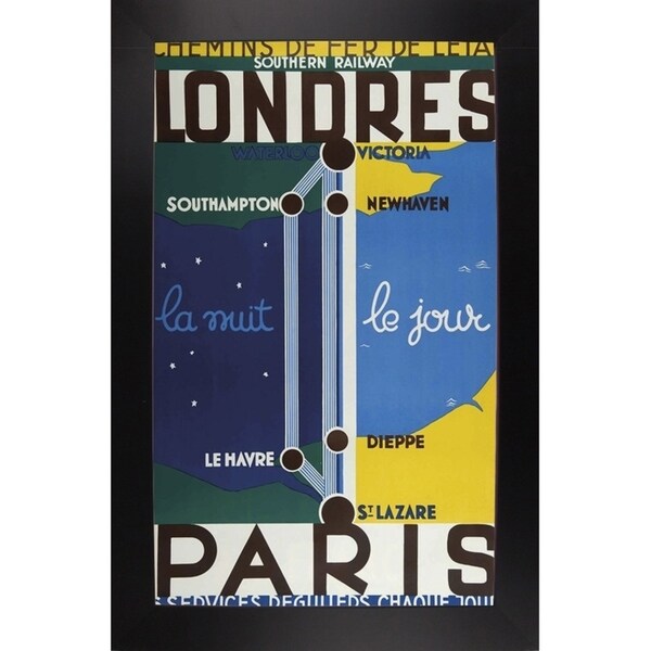 Londres Paris-VINAPP133624 Framed Print 20"x12.25" by Vintage Apple Collection