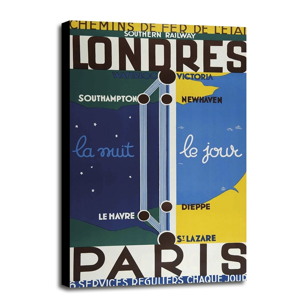 Londres Paris-VINAPP133624 Framed Print 20"x12.25" by Vintage Apple Collection