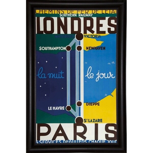 Londres Paris-VINAPP133624 Framed Print 20"x12.25" by Vintage Apple Collection