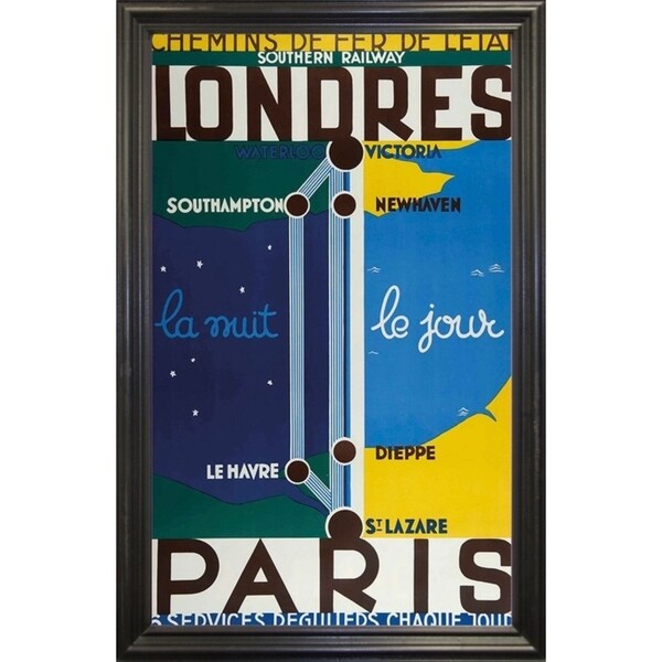 Londres Paris-VINAPP133624 Framed Print 20"x12.25" by Vintage Apple Collection