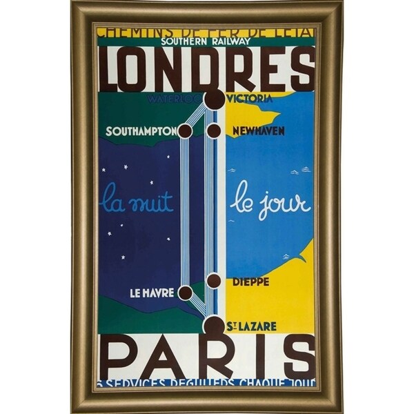 Londres Paris-VINAPP133624 Framed Print 20"x12.25" by Vintage Apple Collection