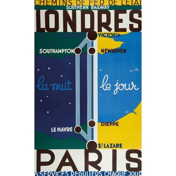 Londres Paris-VINAPP133624 Framed Print 20"x12.25" by Vintage Apple Collection