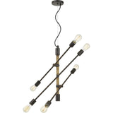 The Gray Barn Stars Hollow Tarnished Bronze 6-light Sputnik Chandelier