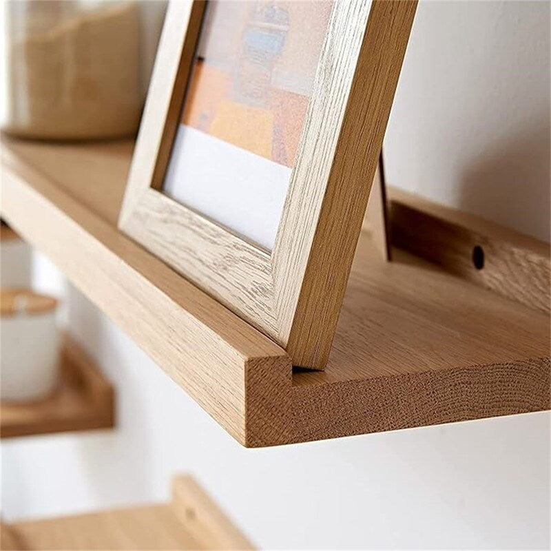 Long Floating Shelf 48 Inch Natural Wood Shelves Set of 2 - 48"D x 4"W x 1.5"H