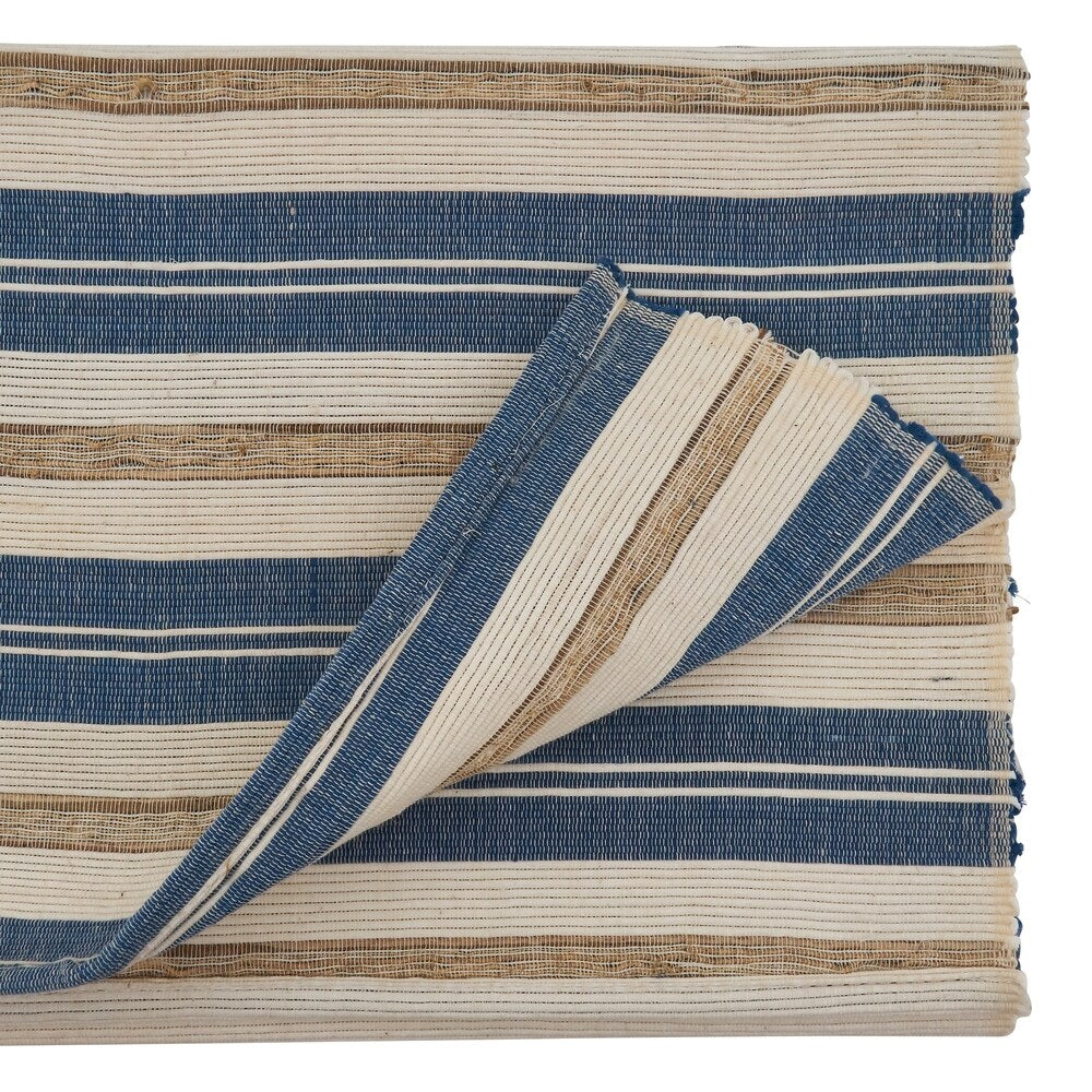Long Table Runner With Striped Design