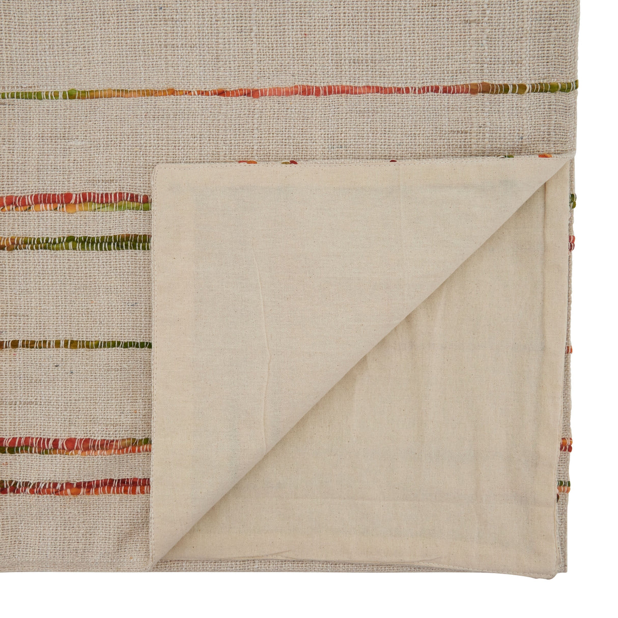 Long Table Runner With Woven Line Design