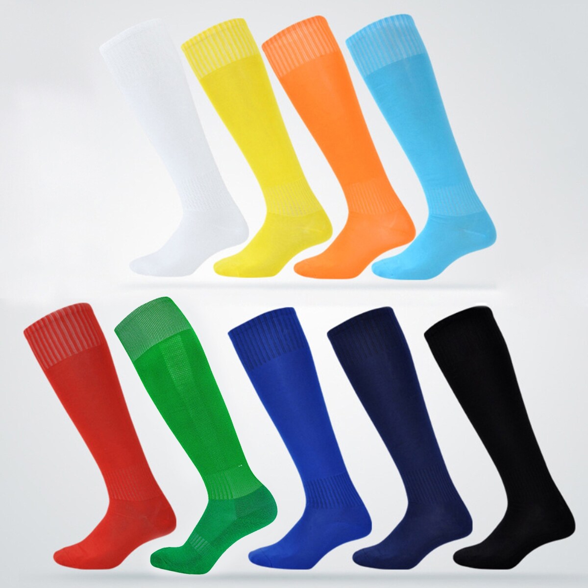 Long Tube Socks Breathable Sweat Absorption No Elastic Long Tube Socks For Playing Football