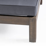 Lono Outdoor Modern 8 Seater Acacia Wood Sectional Sofa Set with Fire Pit and Tank Holder by Christopher Knight Home