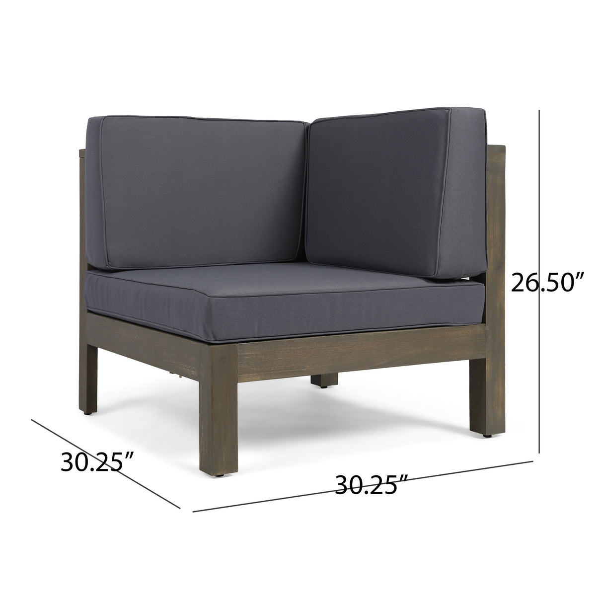 Lono Outdoor Modern 8 Seater Acacia Wood Sectional Sofa Set with Fire Pit and Tank Holder by Christopher Knight Home