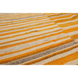 LoomBloom Beige 100% Wool Hand Woven Contemporary Oriental Area Rug - 5' 3'' x 7' 7''