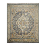 LoomBloom Muted Turkish Oushak Hand Knotted Area Rug Slate Color