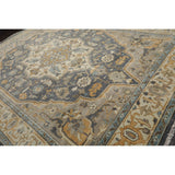 LoomBloom Muted Turkish Oushak Hand Knotted Area Rug Slate Color