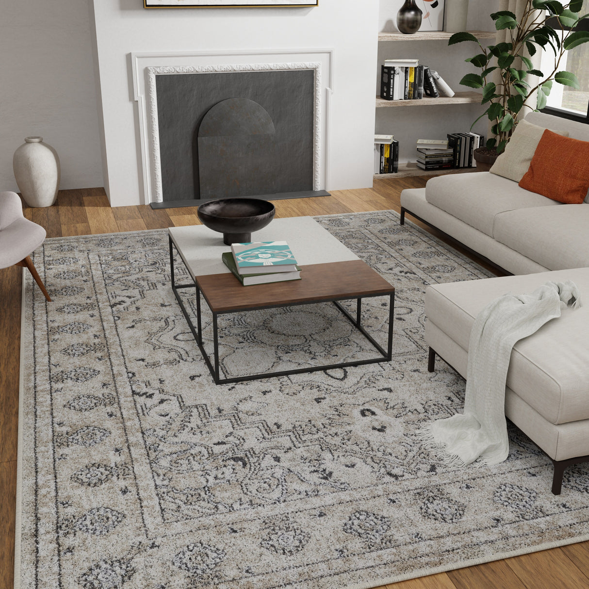 Loomaknoti Kehleigh Avalie Cream Area Rug