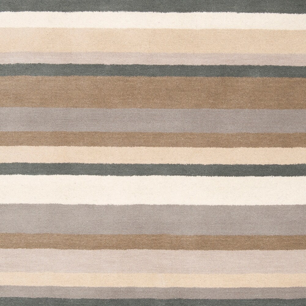Loomed Green Madison Square Wool Area Rug - 8' x 10' - 8' x 10'