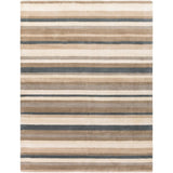 Loomed Green Madison Square Wool Area Rug - 8' x 10' - 8' x 10'