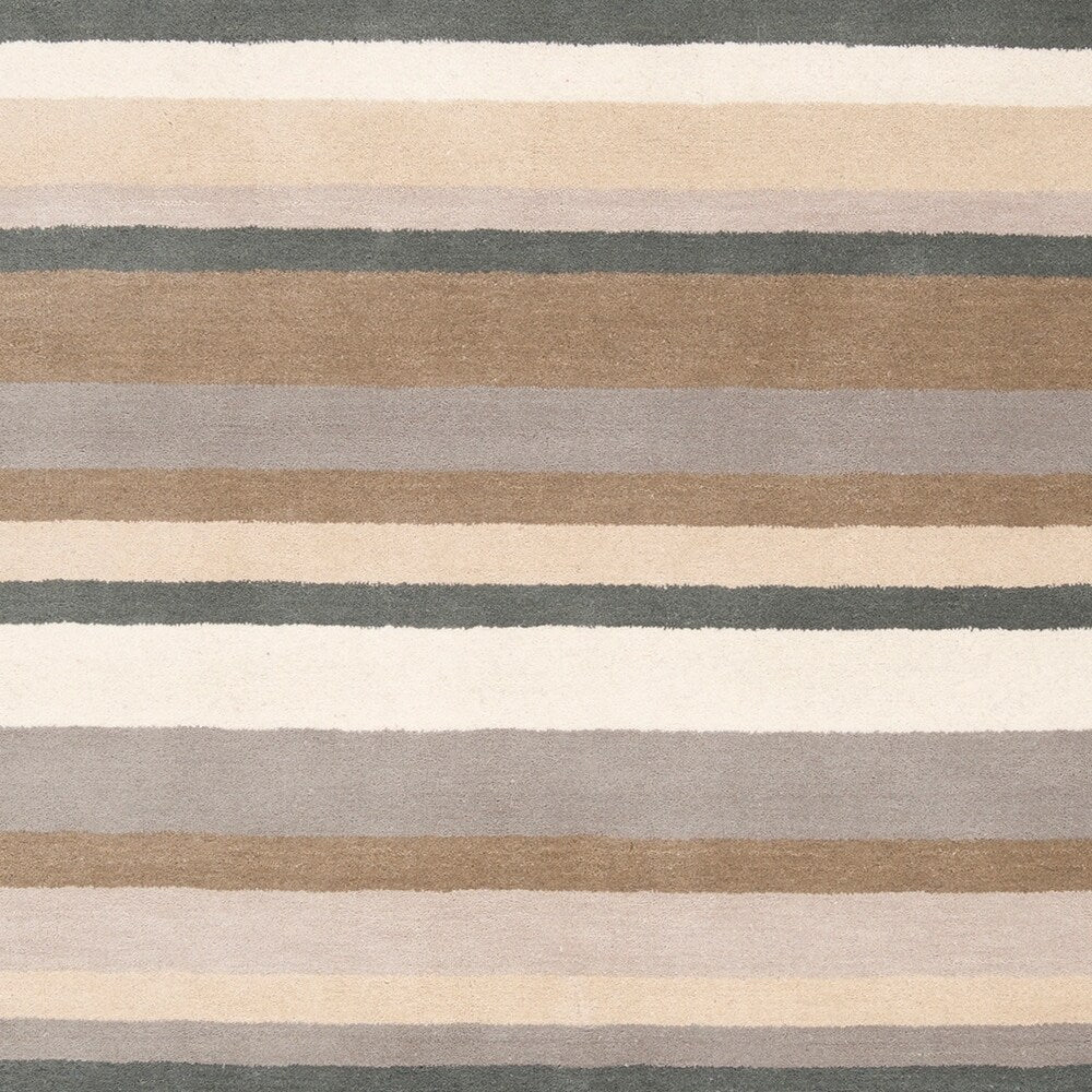 Loomed Green Madison Square Wool Area Rug - 8' x 10' - 8' x 10'