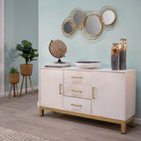 Looped Gold 4 Circle Mirrors, Wb 19.5"H - 41.0" x 2.75" x 19.5"
