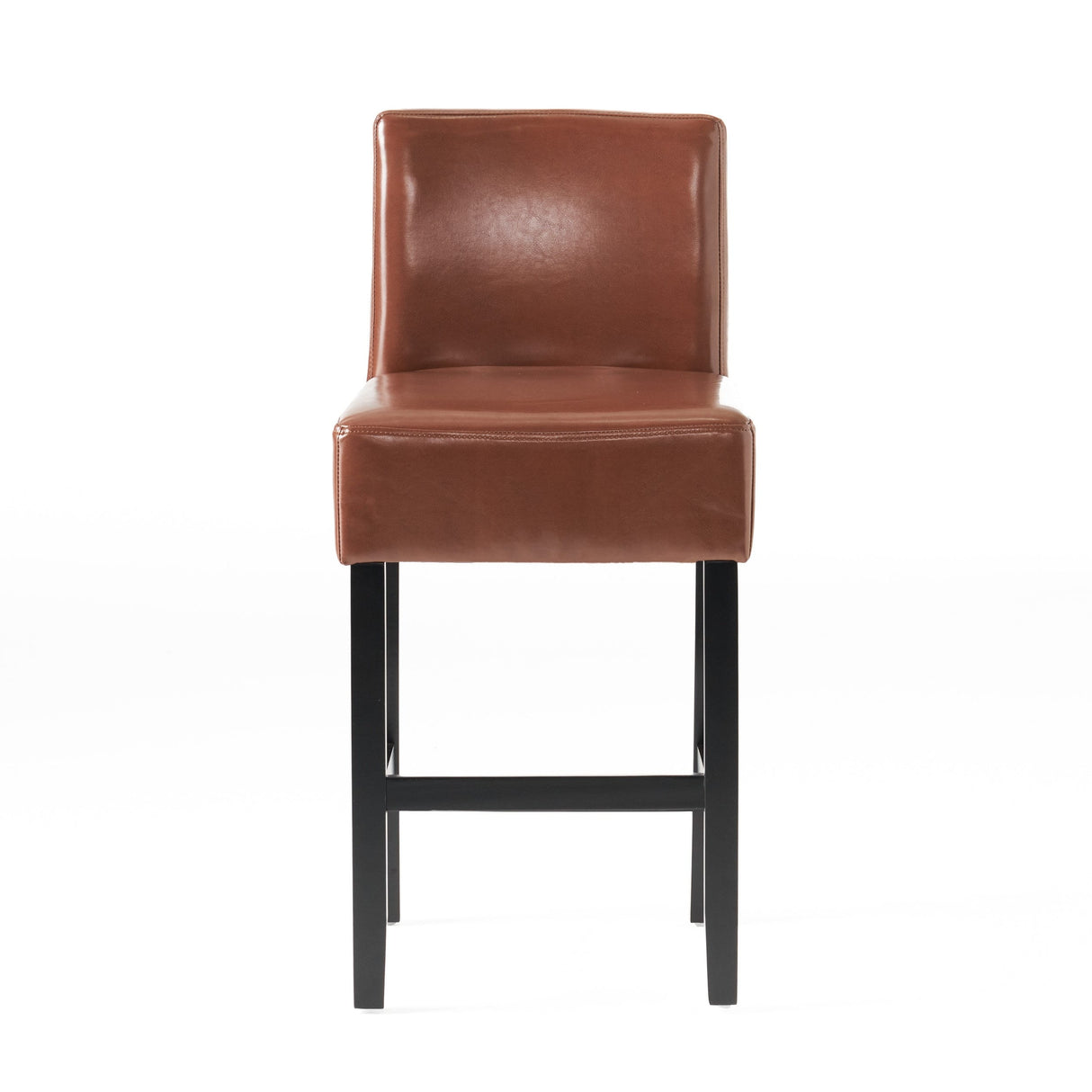 Lopez 26-inch Hazelnut Leather Counterstools (Set of 2) by Christopher Knight Home