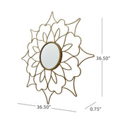 Lorcan Flower Wall Mirror by Christopher Knight Home
