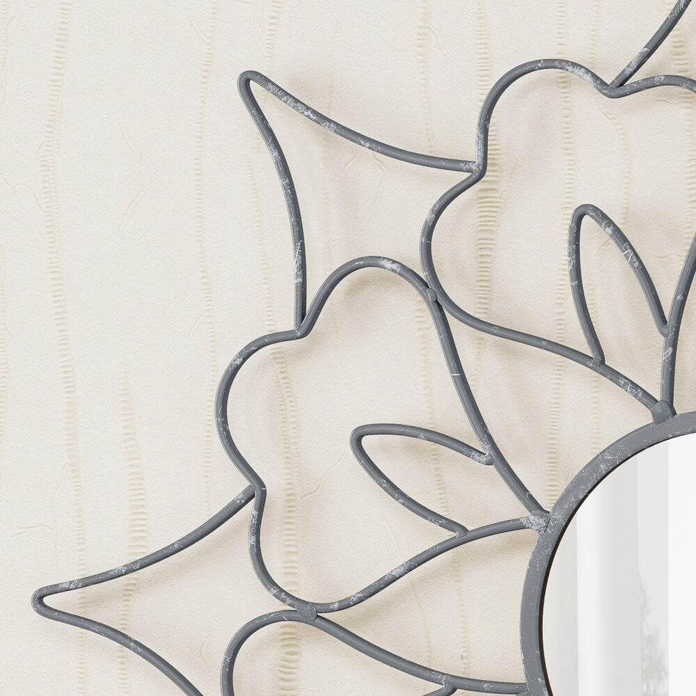 Lorcan Flower Wall Mirror by Christopher Knight Home