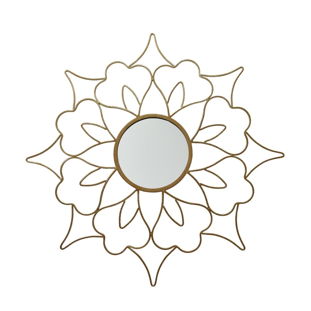 Lorcan Flower Wall Mirror by Christopher Knight Home
