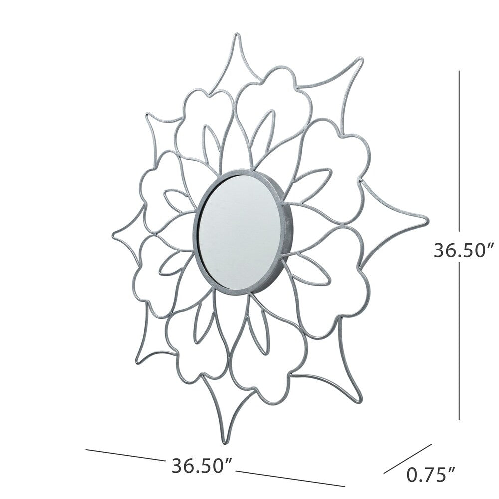 Lorcan Flower Wall Mirror by Christopher Knight Home