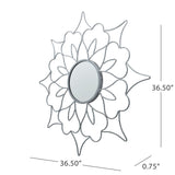 Lorcan Flower Wall Mirror by Christopher Knight Home