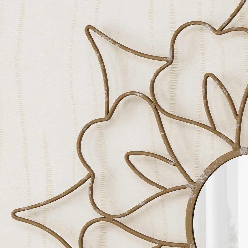 Lorcan Flower Wall Mirror by Christopher Knight Home