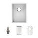 Lordear 15/17 inch Single Bowl Undermount Kitchen Sink Stainless Steel Bar Sink