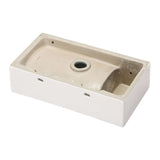 Lordear Bathroom Wall Mount Rectangle Corner Sink White Porcelain Ceramic Vessel Sink