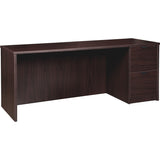 Lorell Prominence 2.0 Espresso Laminate Right-Pedes Credenza 2 Drawer