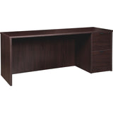 Lorell Prominence 2.0 Espresso Laminate Right-Pedes Credenza 2 Drawer