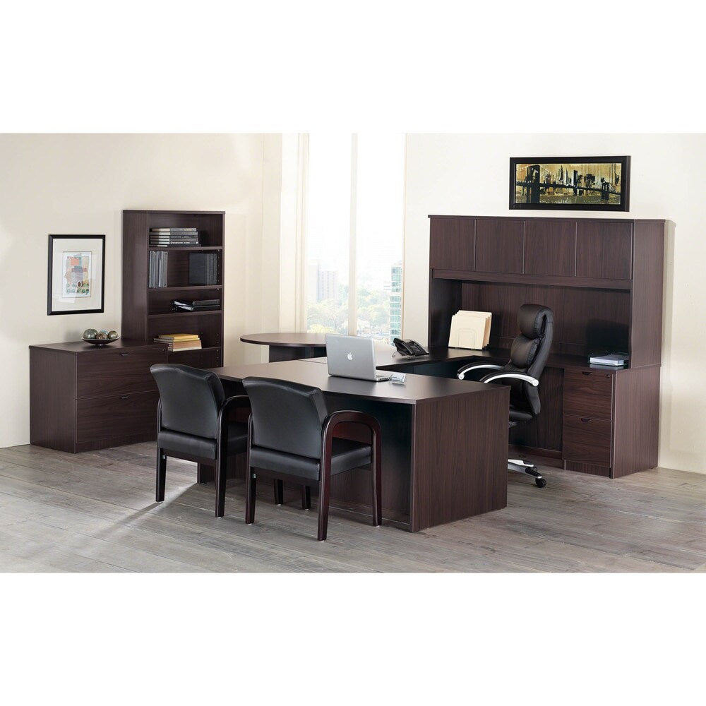 Lorell Prominence 79000 Series Espresso Pedestal Desk